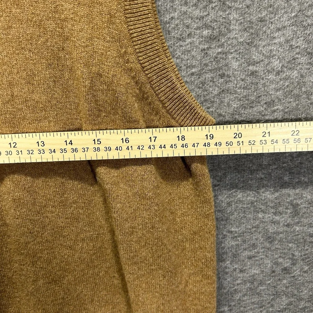 L.L.Bean 100% Lambswool‎ Sweater Vest L Tall Brown Mens Sleeveless Knitwear - Picture 4 of 5
